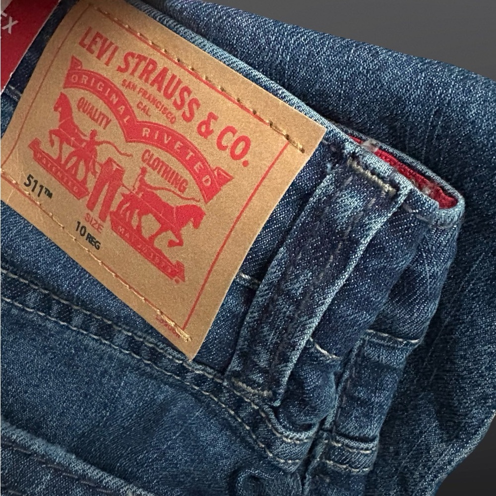 Levi's Youth Boys 511 Jeans Slim Flex Stretch, blue size 10 - Picture 3 of 5
